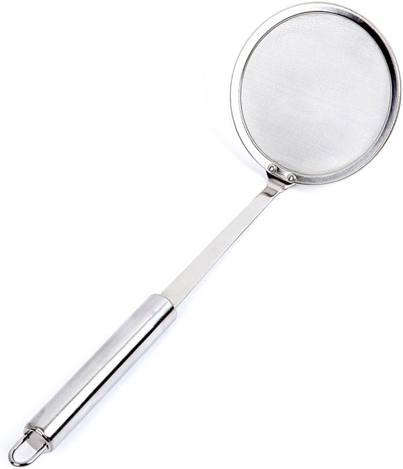 Hot Pot Fat Skimmer Spoon - Stainless Steel Mesh Food Strainer for Oil Filter Skimming Grease & Foam