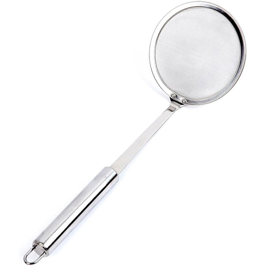Hot Pot Fat Skimmer Spoon - Stainless Steel Mesh Food Strainer for Oil Filter Skimming Grease & Foam