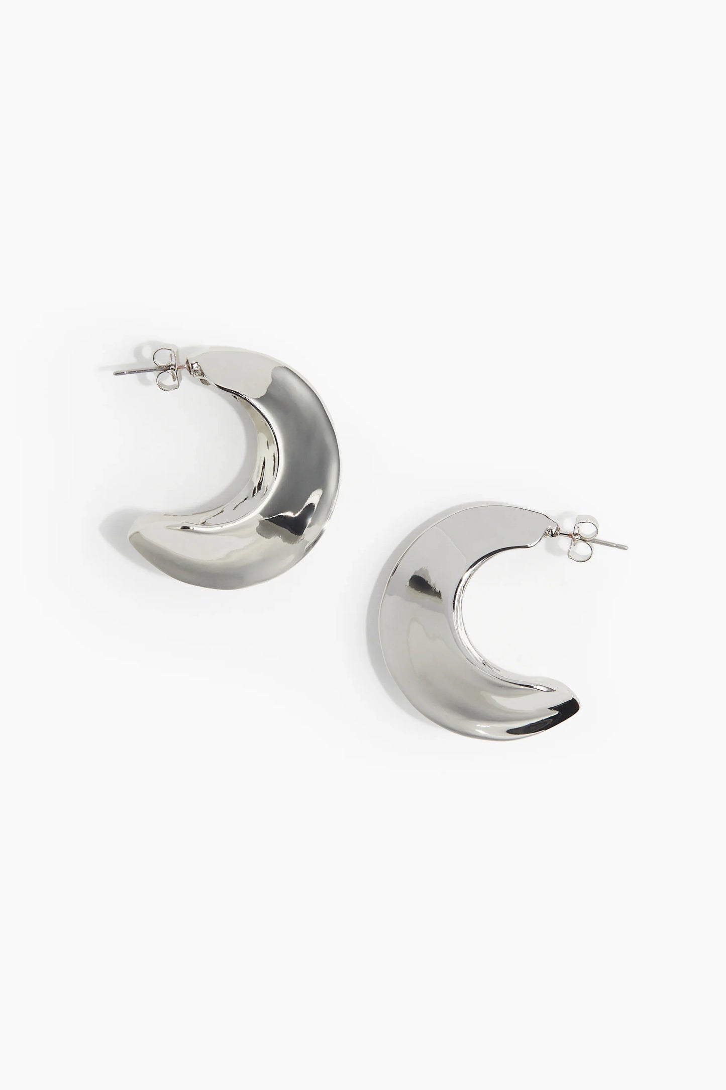 ON 34th Women's Silver Moon Hoop Earrings | ON 34th In Lebanon
