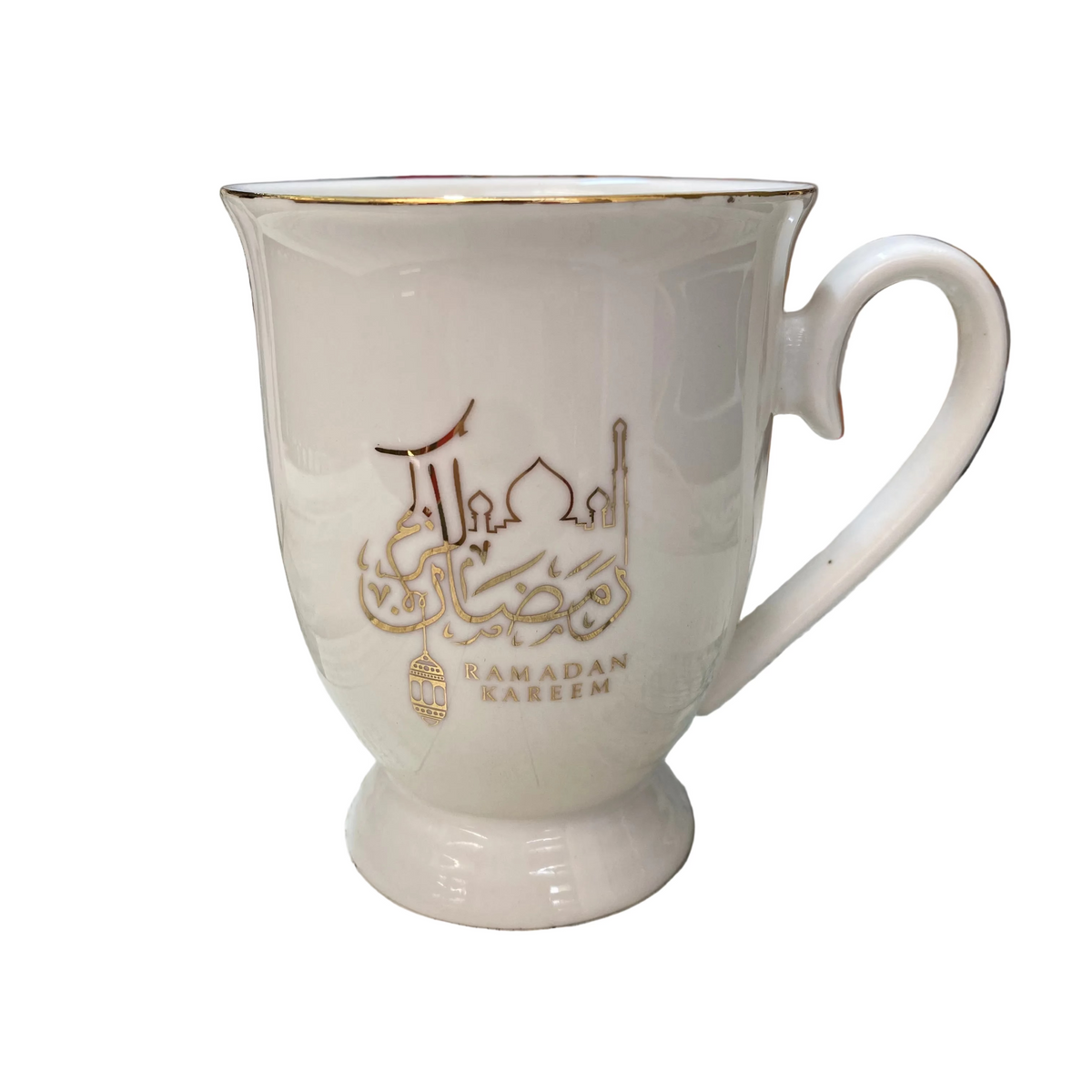 Porcelain Mug “Ramadan Kareem” -White & Gold