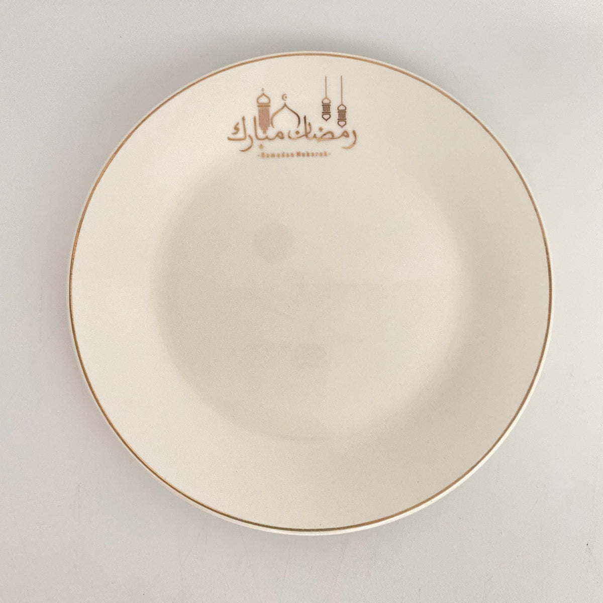 6 Pcs Porcelain Flat Plate “Ramadan Mubarak “ Set