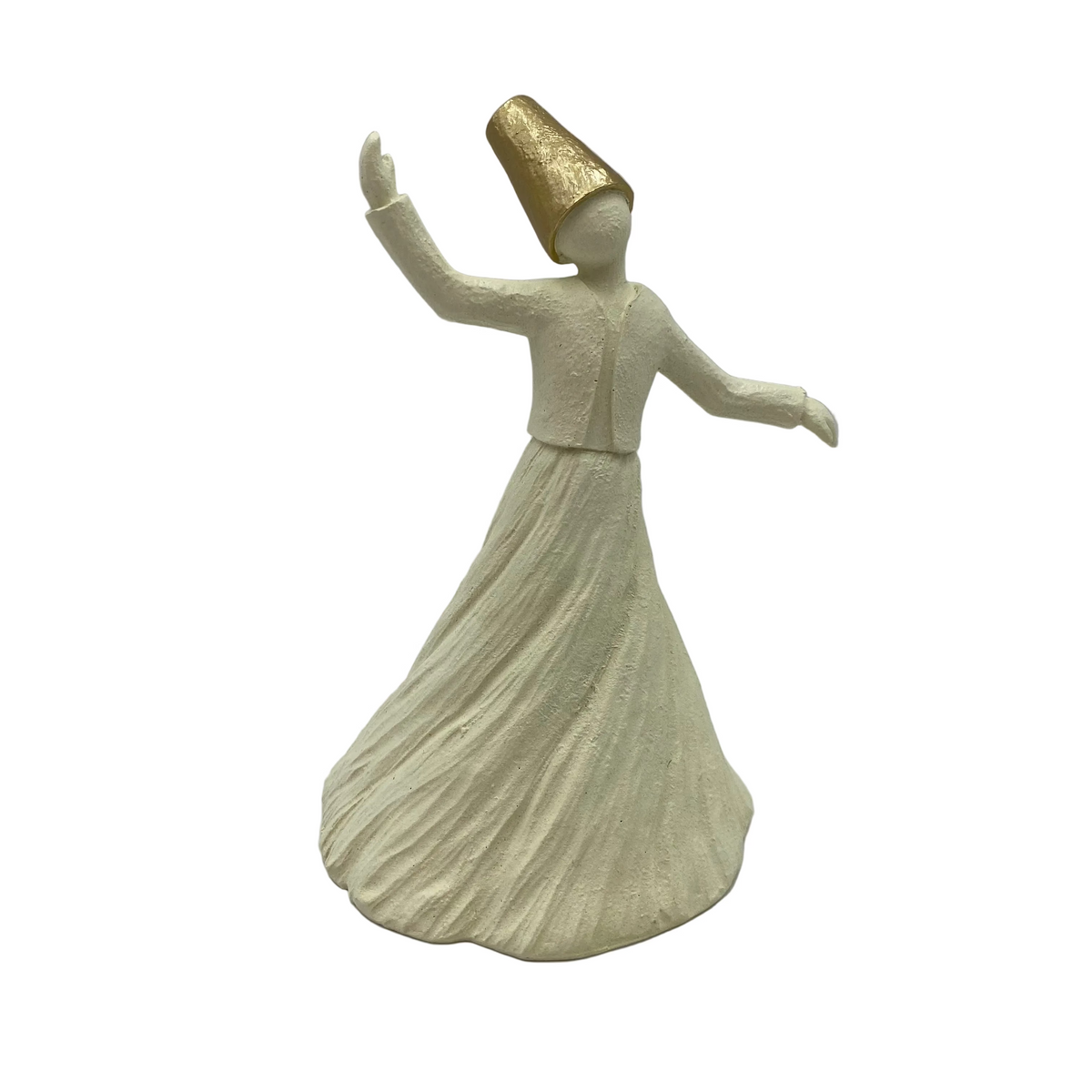 Ivory & Gold Dancing Mawlawi Porcelain Decoration Ornament