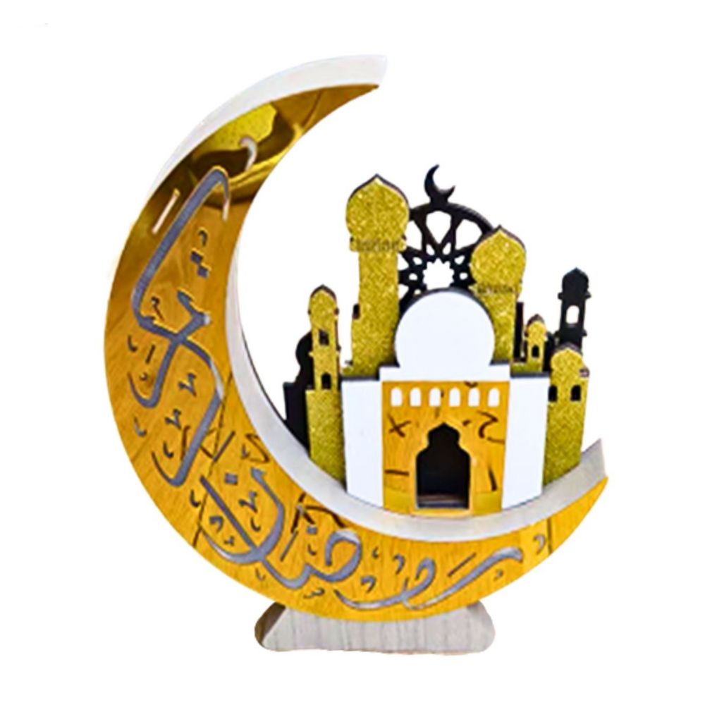 Ramadan Wood Table Decoration With Light
