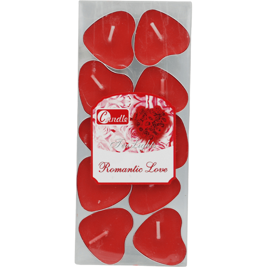 10 Pcs Love Heart Shape Tealights Set