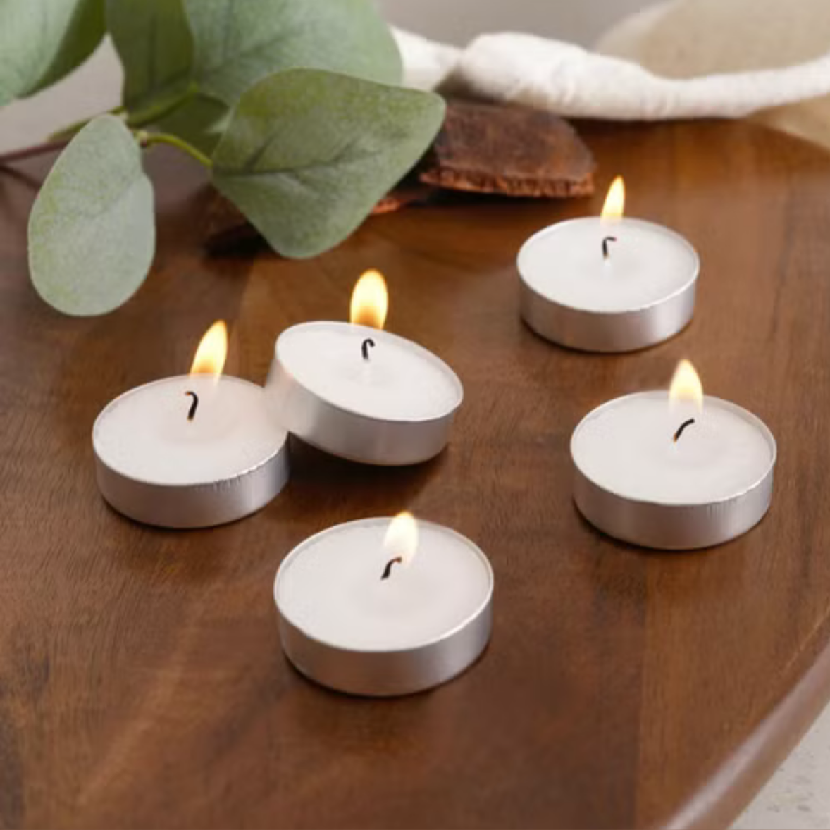 FAMA, 50 Pcs Unscented Tealight Candle Set