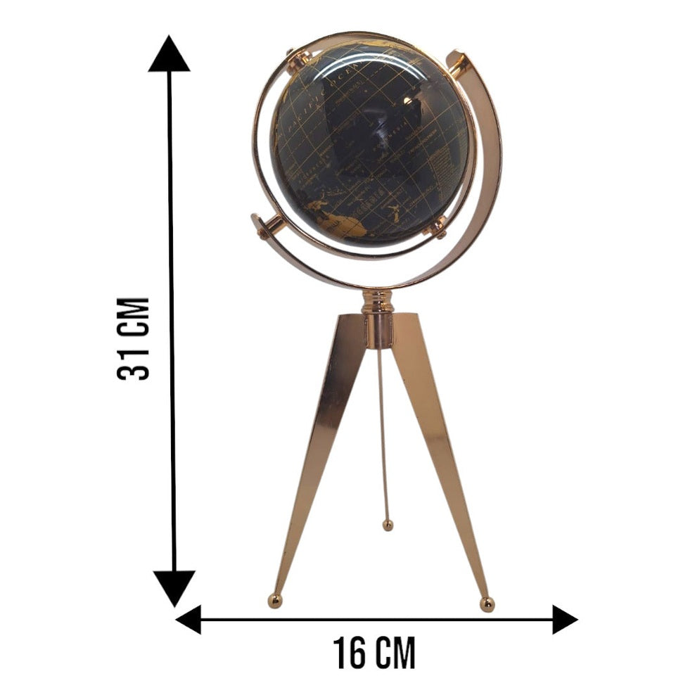 Globe Base with Sophisticated Gold Metal Finish