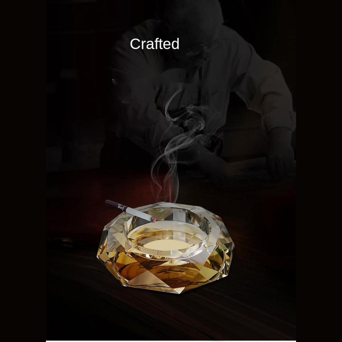 Stylish Crystal Glass Ashtray