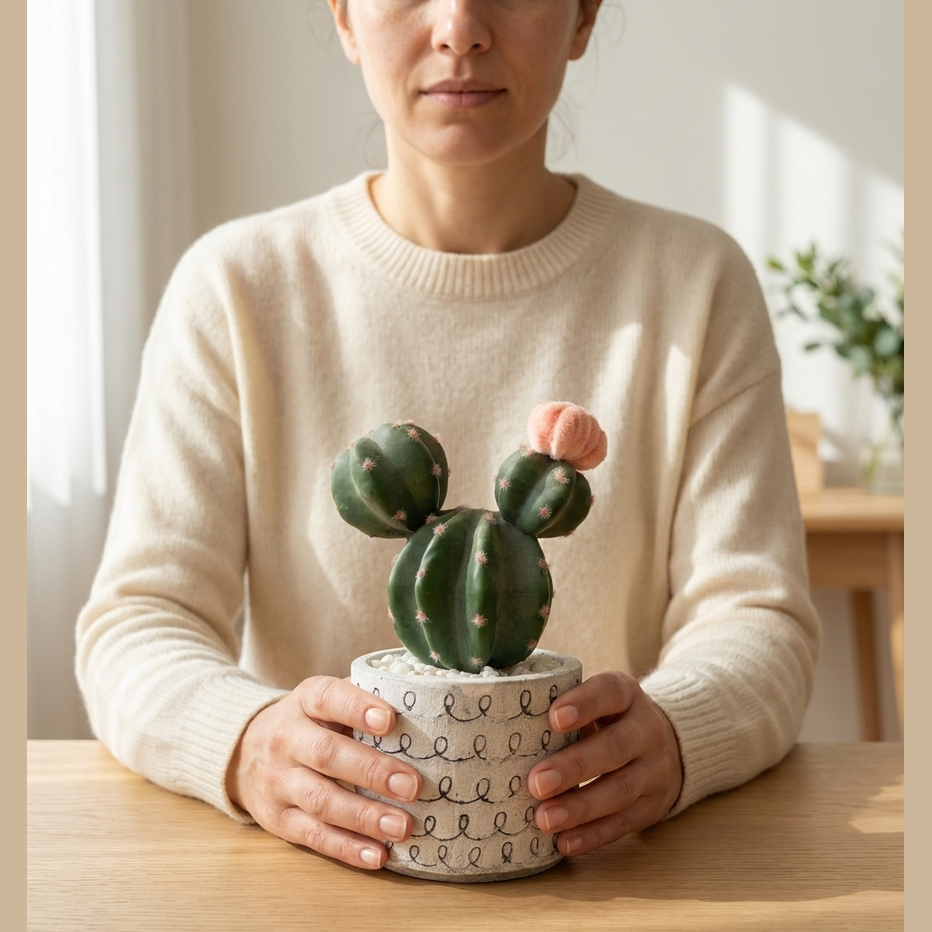 Blush Orbit Cactus Pot
