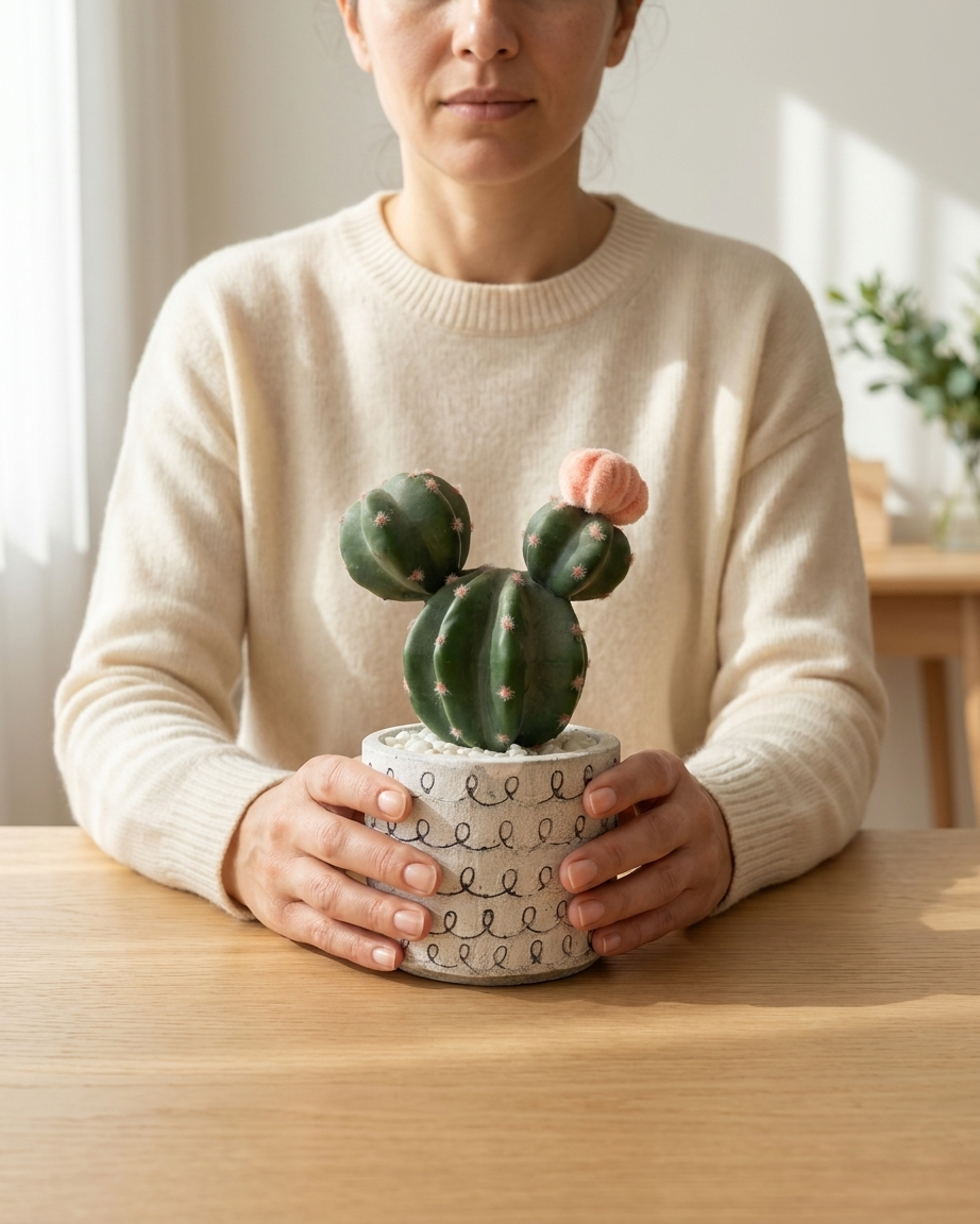 Blush Orbit Cactus Pot