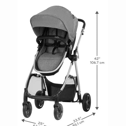 Evenflo - Omni Plus Modular - Travel System - Lightmax Sport Infant Car Seat - Light Gray