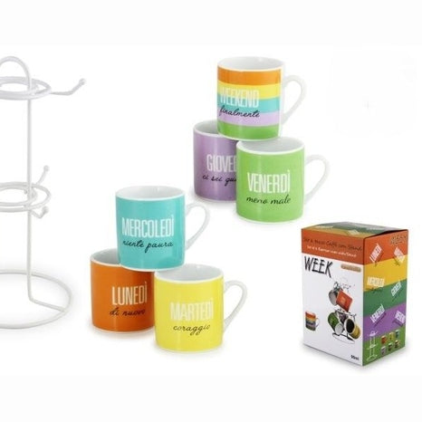 Gebe,Set of 6 Espresso Cups With Stand