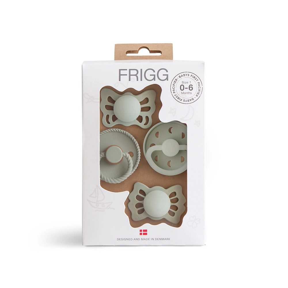FRIGG First Pacifier 4 pack - 0-6M Moonlight Sailing Sage