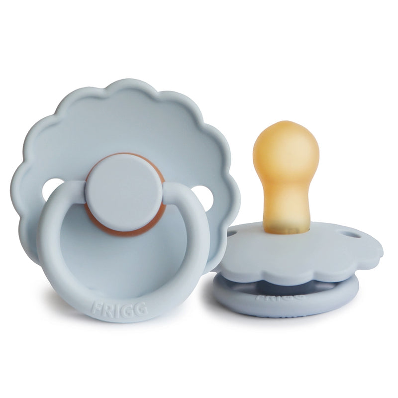 FRIGG Daisy Latex Pacifier 0-6M 1-Pack Powder Blue