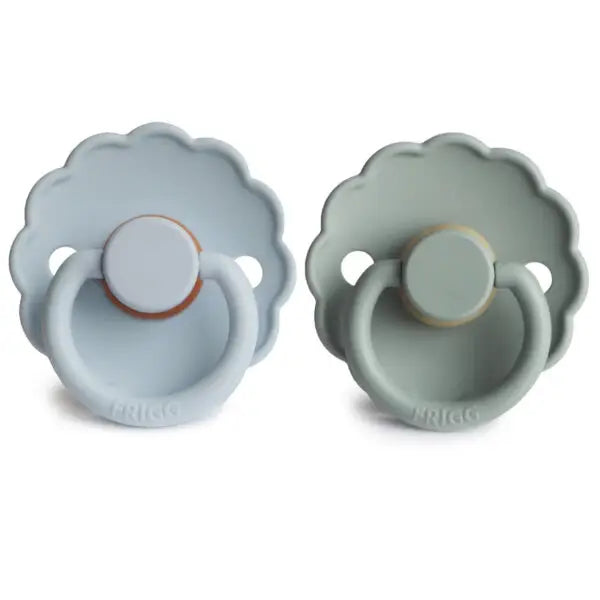 FRIGG Daisy Latex Pacifier 2-Pack Powder Blue/ Lily Pad
