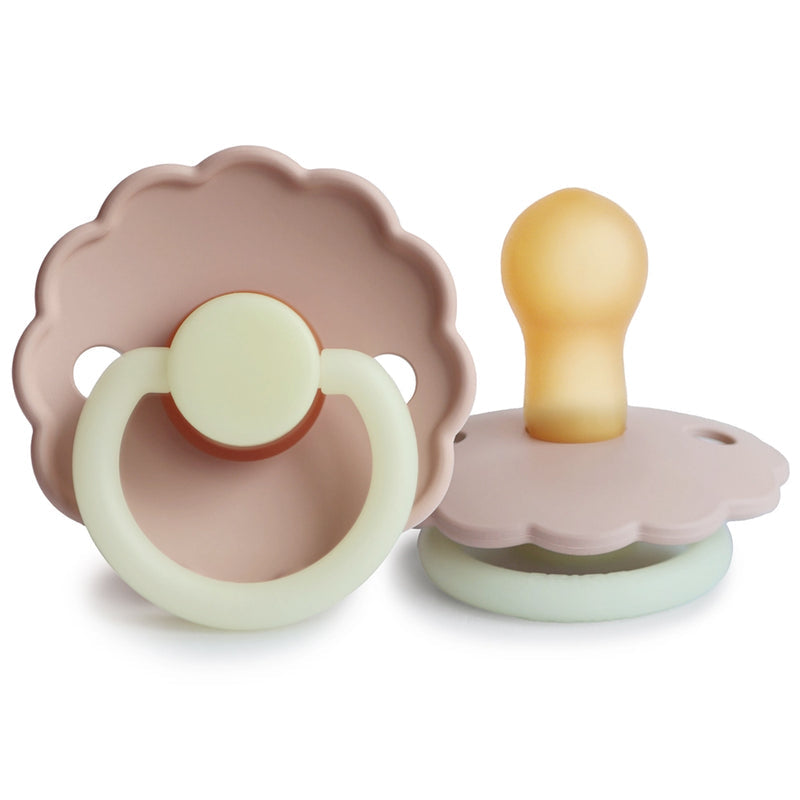 FRIGG Daisy Night Latex Pacifier 0-6M 1-Pack Blush