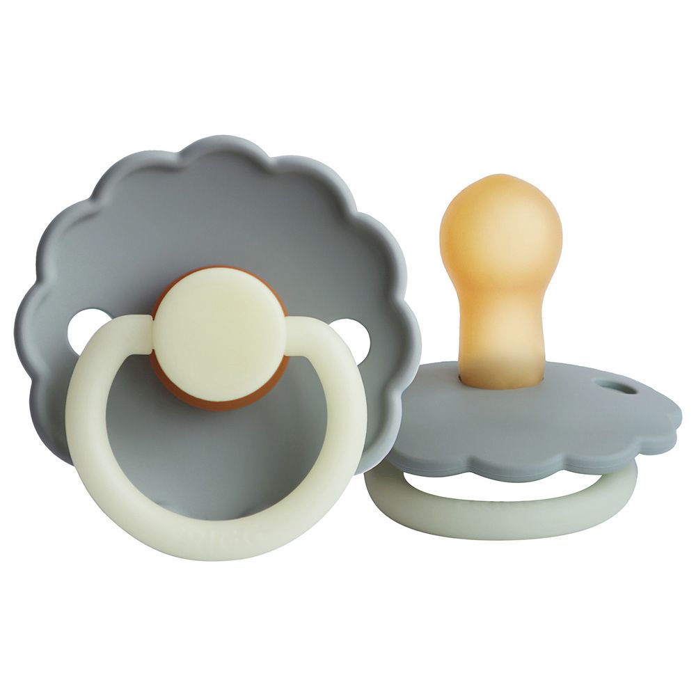 FRIGG Daisy Night Latex Pacifier 0-6M 1-Pack French Gray