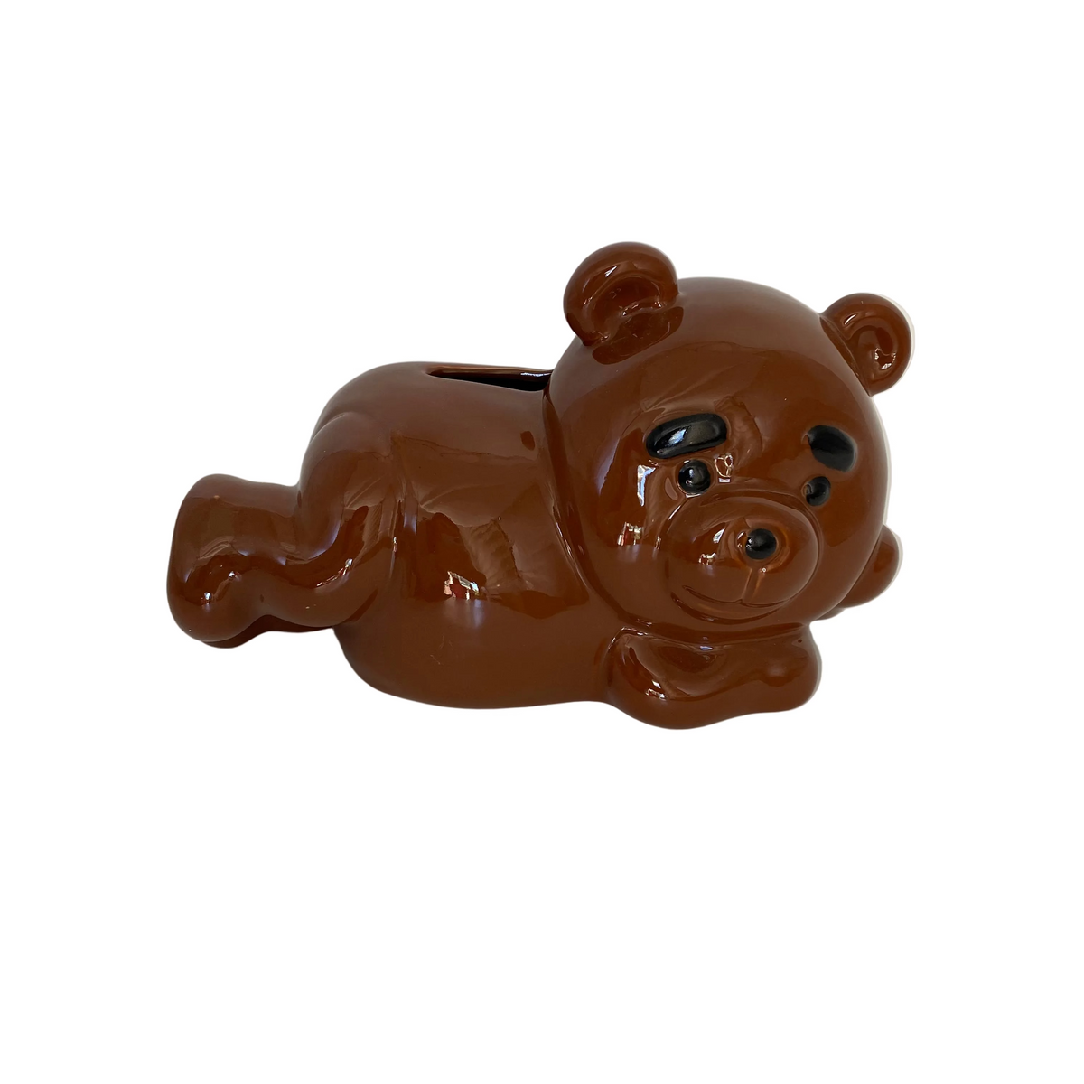 Brown Bear Ceramic Tissue Holder
