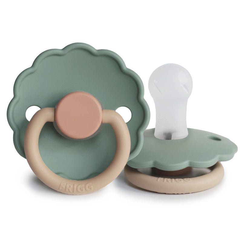 FRIGG Daisy Silicone Pacifier 0-6M 1-Pack Willow