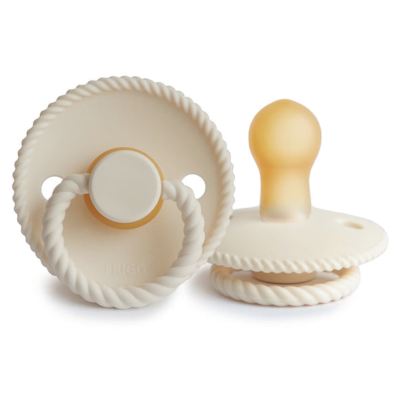 FRIGG Rope Latex Pacifier 0-6M 1-Pack Cream