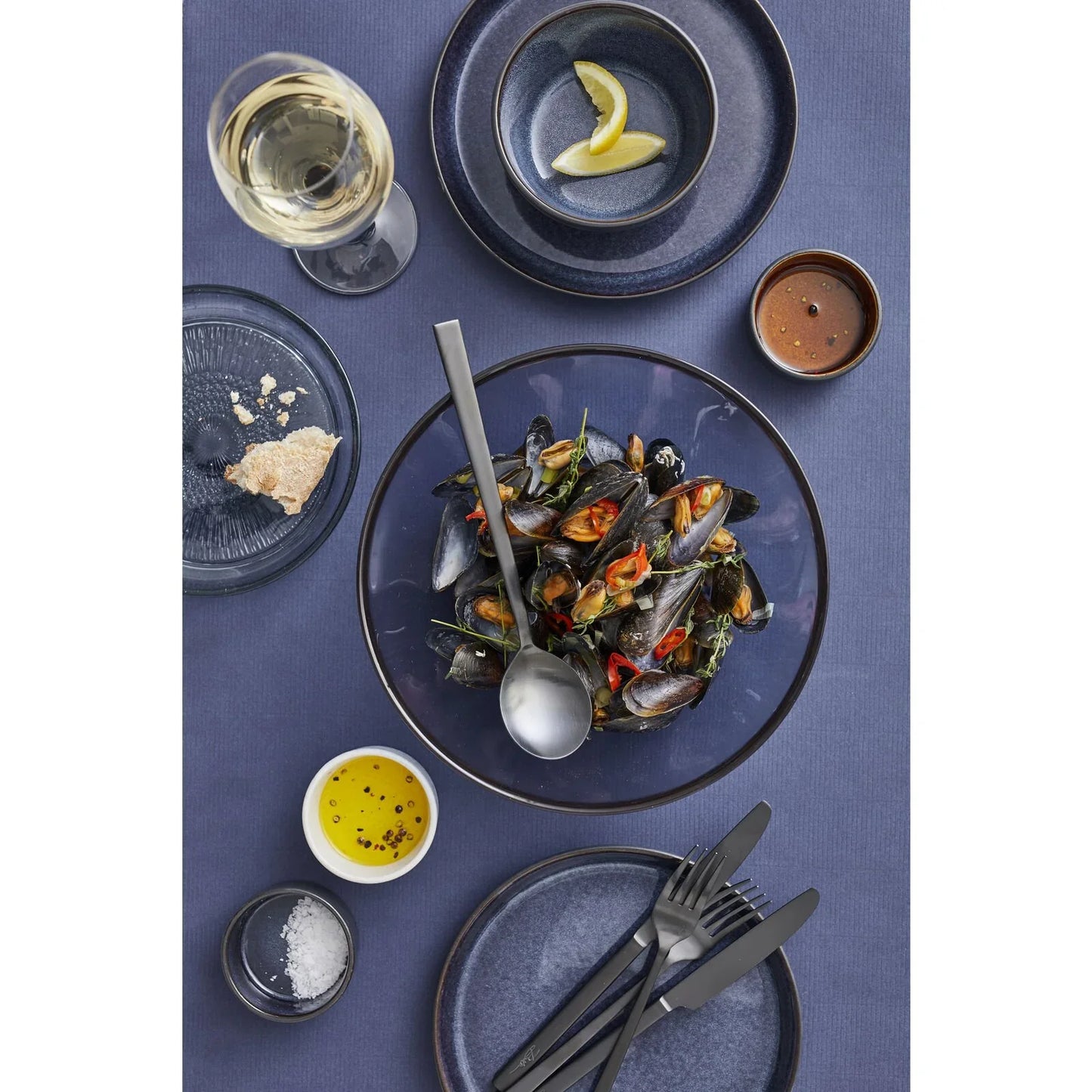 Bitz Living Bowl 12cm Black Dark Blue Bitz