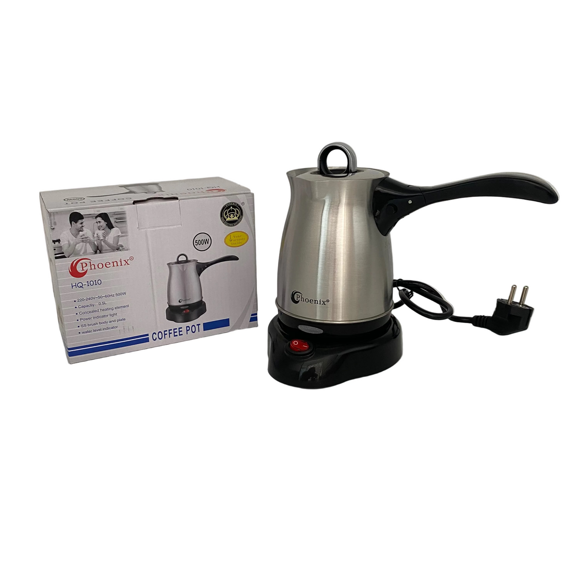 Phoenix, 500 ML Stainless Steel Electric Coffee Pot