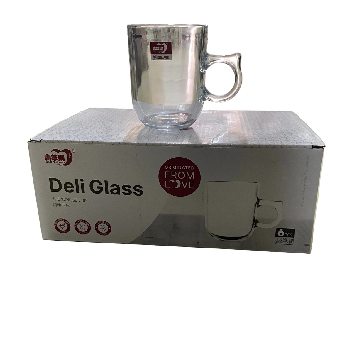 Set Of 6 Pcs Glass Tea Mugs