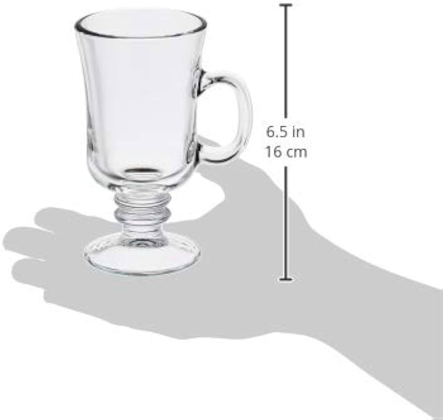 Set Of 6 Pcs Glass Cup With Base
