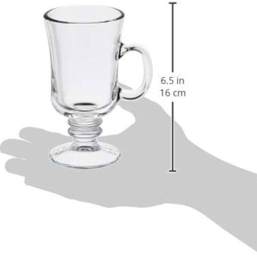 Set Of 6 Pcs Glass Cup With Base