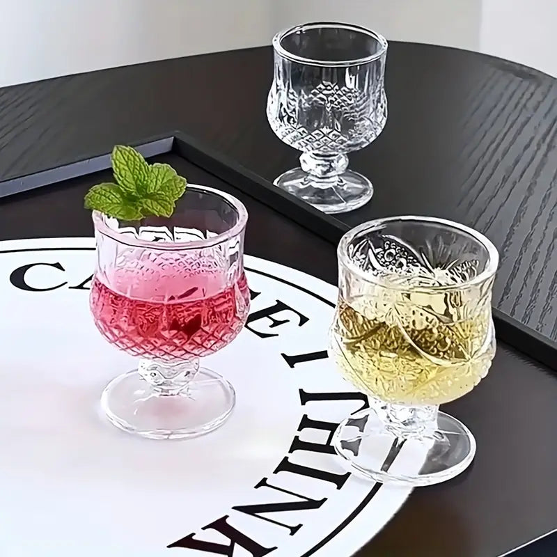 Set Of 6 Pcs Mini Glass Tumbler With Base