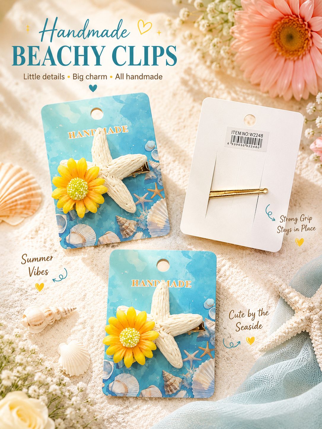 Handmade Hair Beach Clips