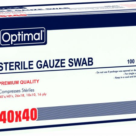 Gauze Size 40x40 Sterile Bandage - Optimal - 100 pack