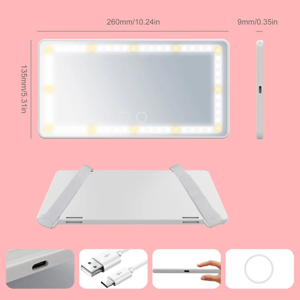 Car Mirror Vanity Led
Rechargeable 3 Color - Medaid International