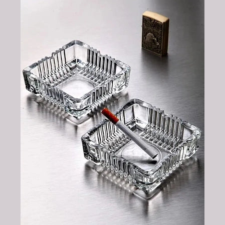 Crystal Glass Square Ashtray