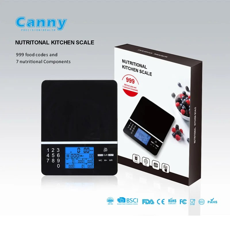 Smartek™ Nutritional Food Scale With 999 Food Codes ميزان غذائي بـ 999 كود غذائي
