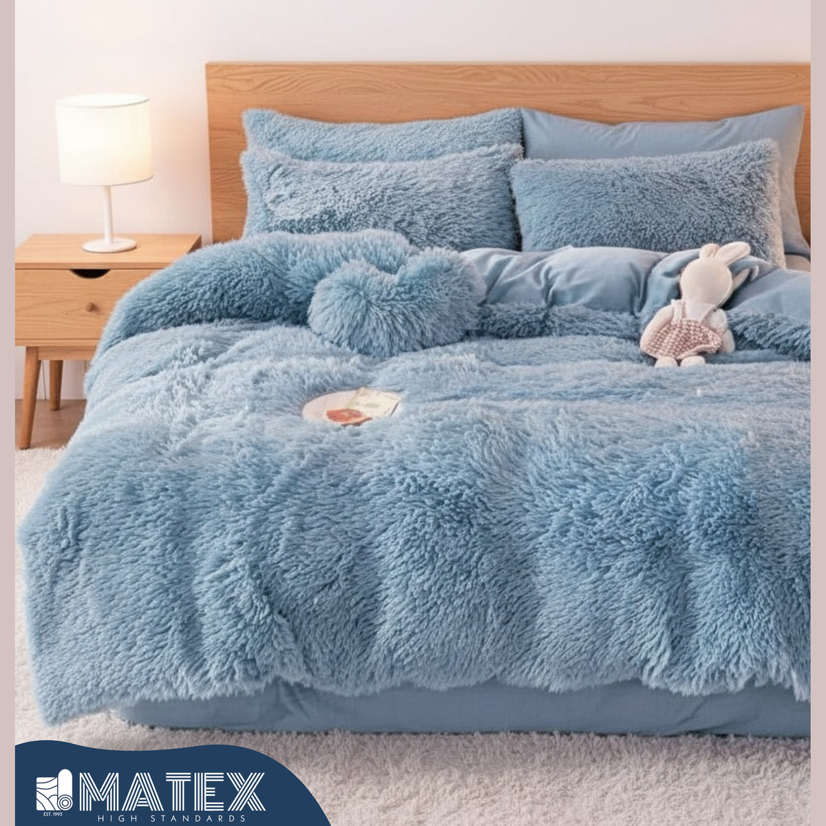 King size Cloud Blue FluffyLuxe Comforter