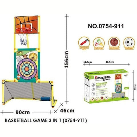 3 in 1 Basketball/ Sticky Ball/ Football Stands
