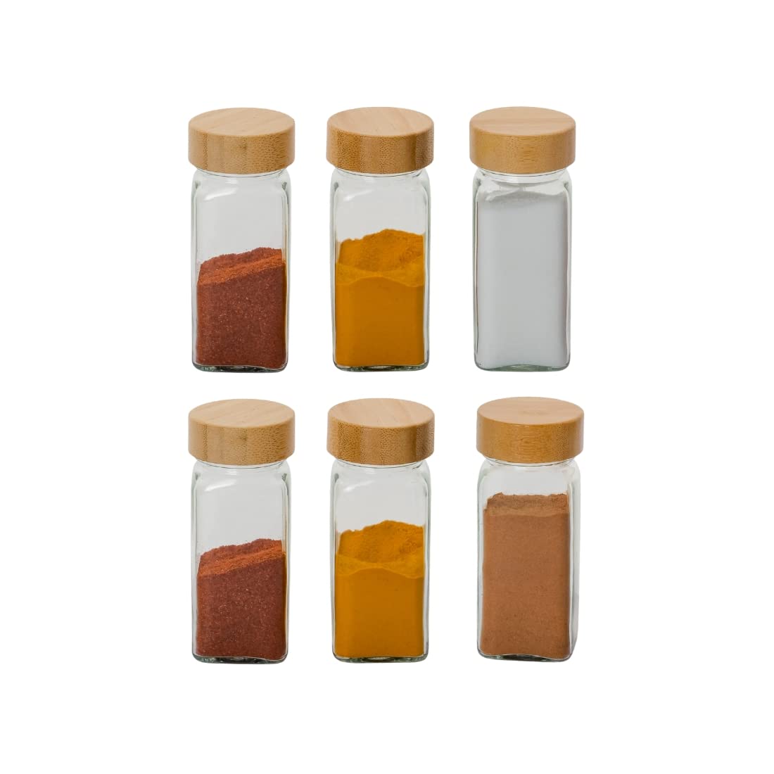 Transparent Seasoning Glass Jar With Bmboo Lid