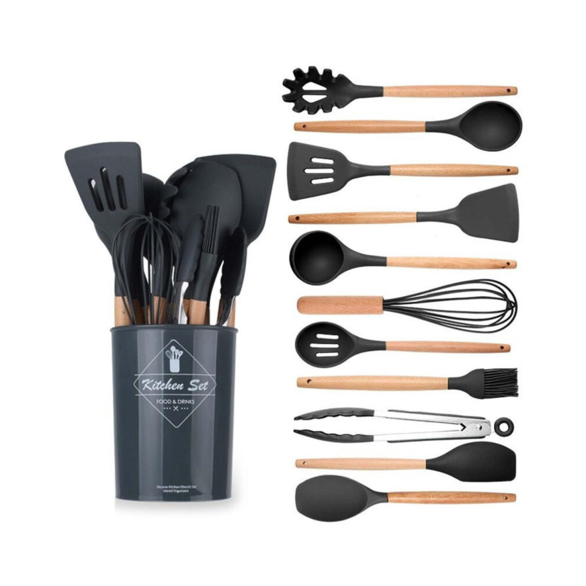 11PCS Non-Stick Silicone Kitchenware Cooking Tool Set