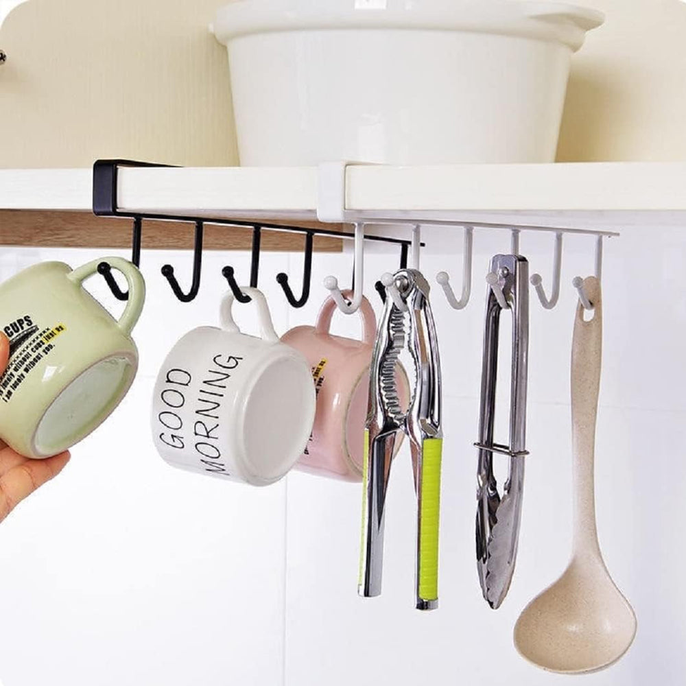 Hooks Hanger Kitchen Storage Rack-Black Bl