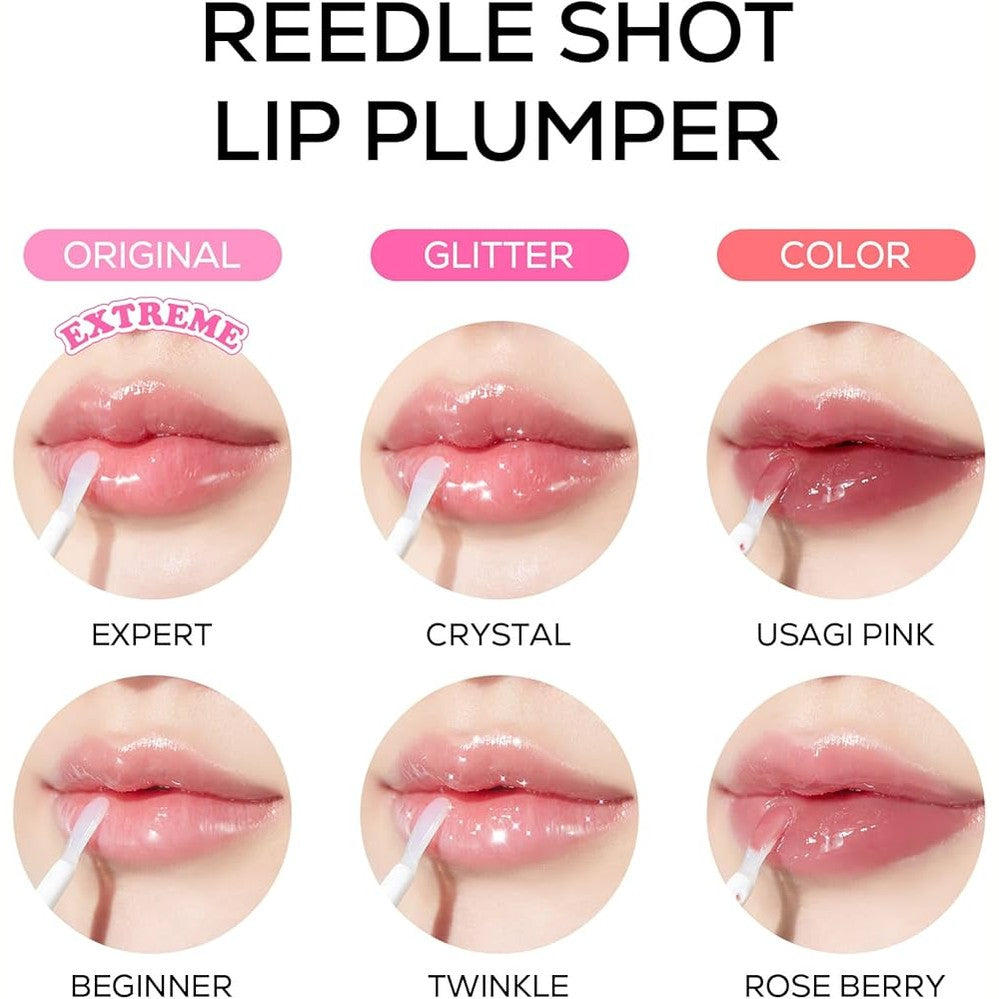 VT Reedle Shot Lip Plumper in Rose Berry. Hydrating Plumping Lip Gloss, High Shine Finish, Infused with Jojoba Oil