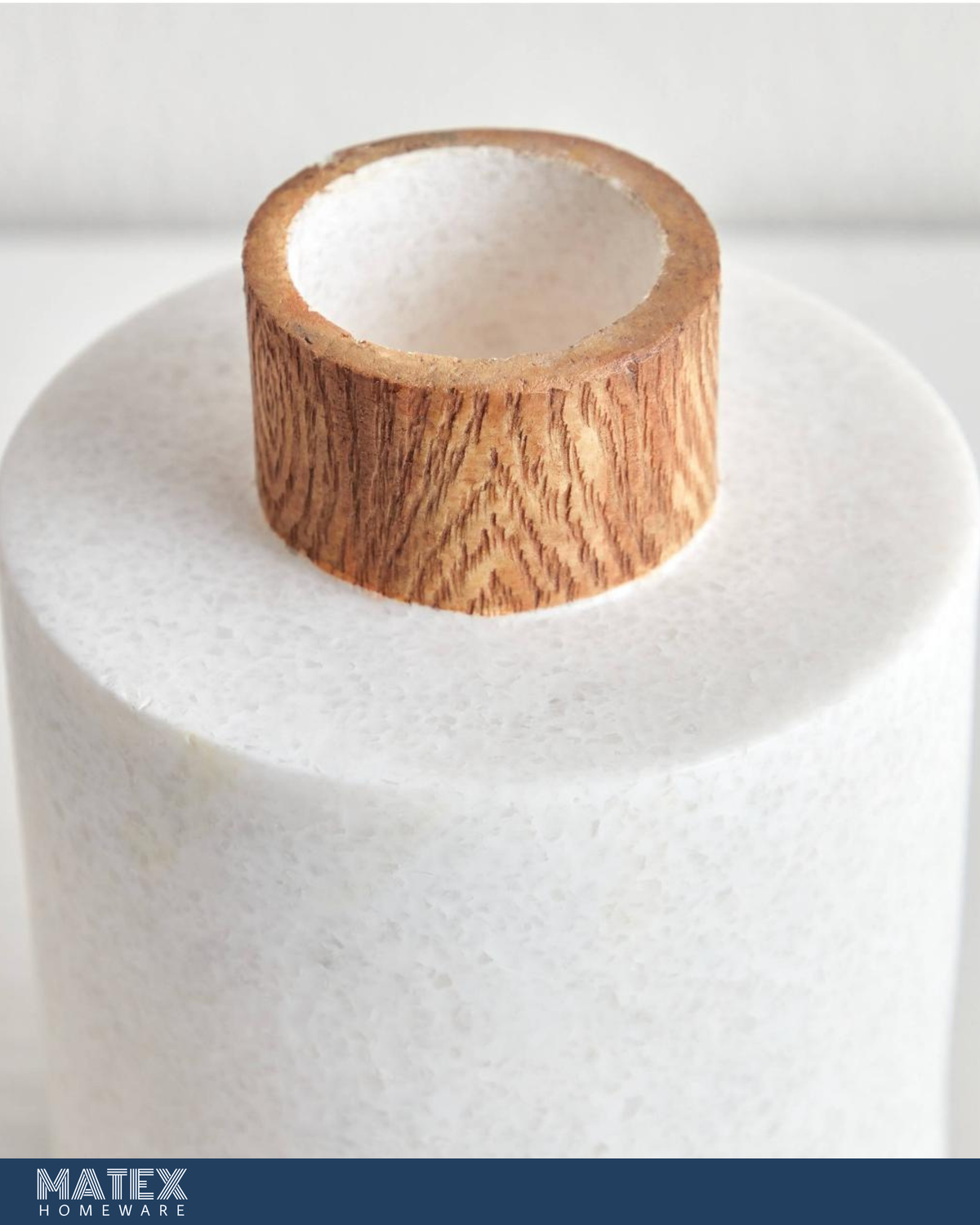 Wooden Vase - 17 cm