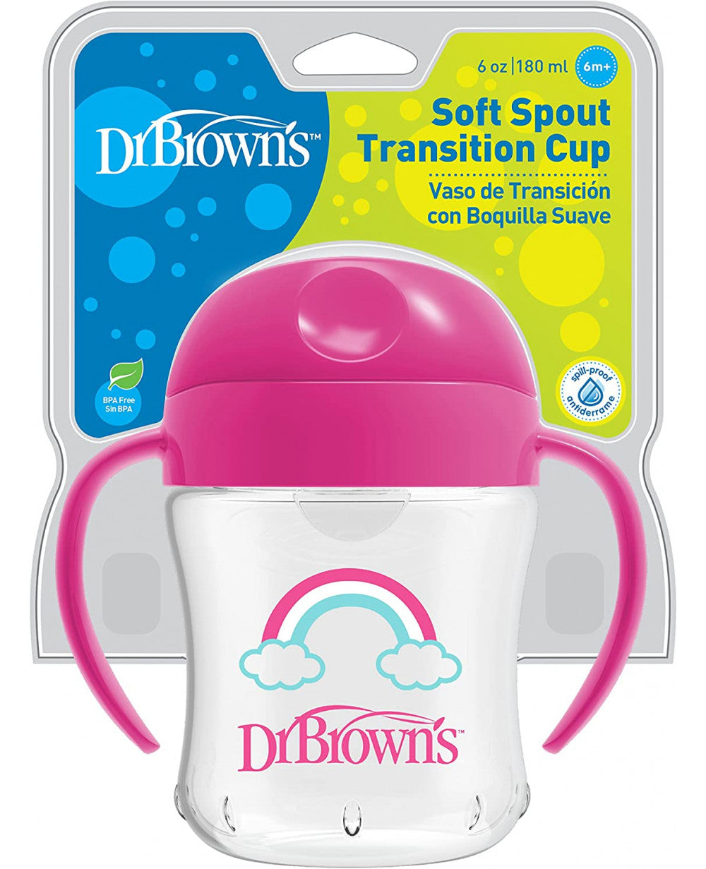 DrBrown's - Soft Spout Transition Cup 180ML - (6m+) - Pink
