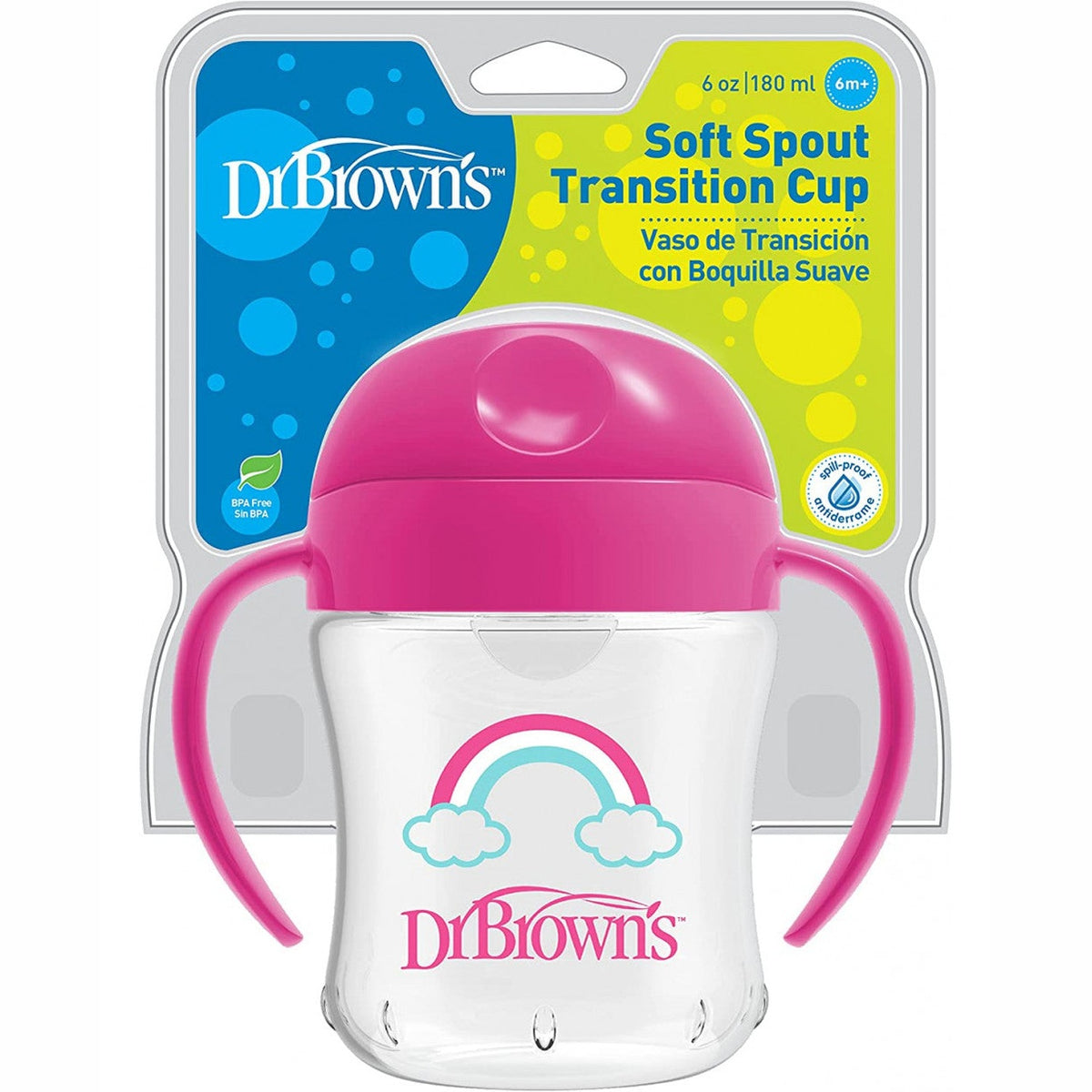 DrBrown's - Soft Spout Transition Cup 180ML - (6m+) - Pink