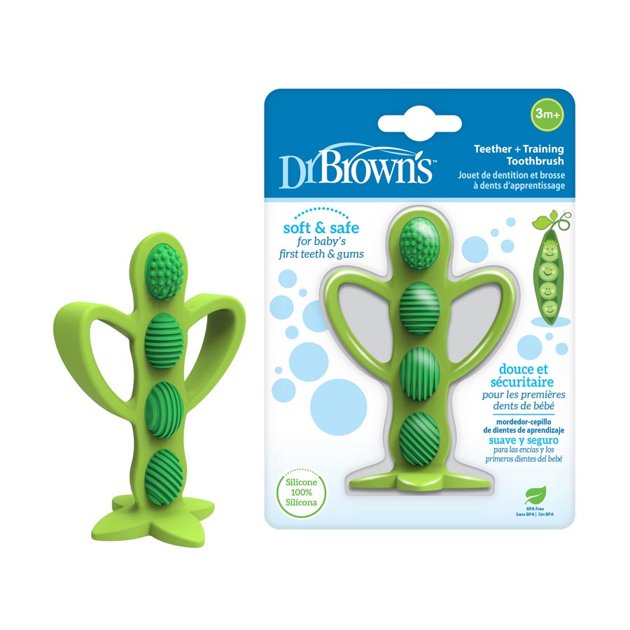 DrBrown's - Peapod Training ToothBrush - teether 3m
