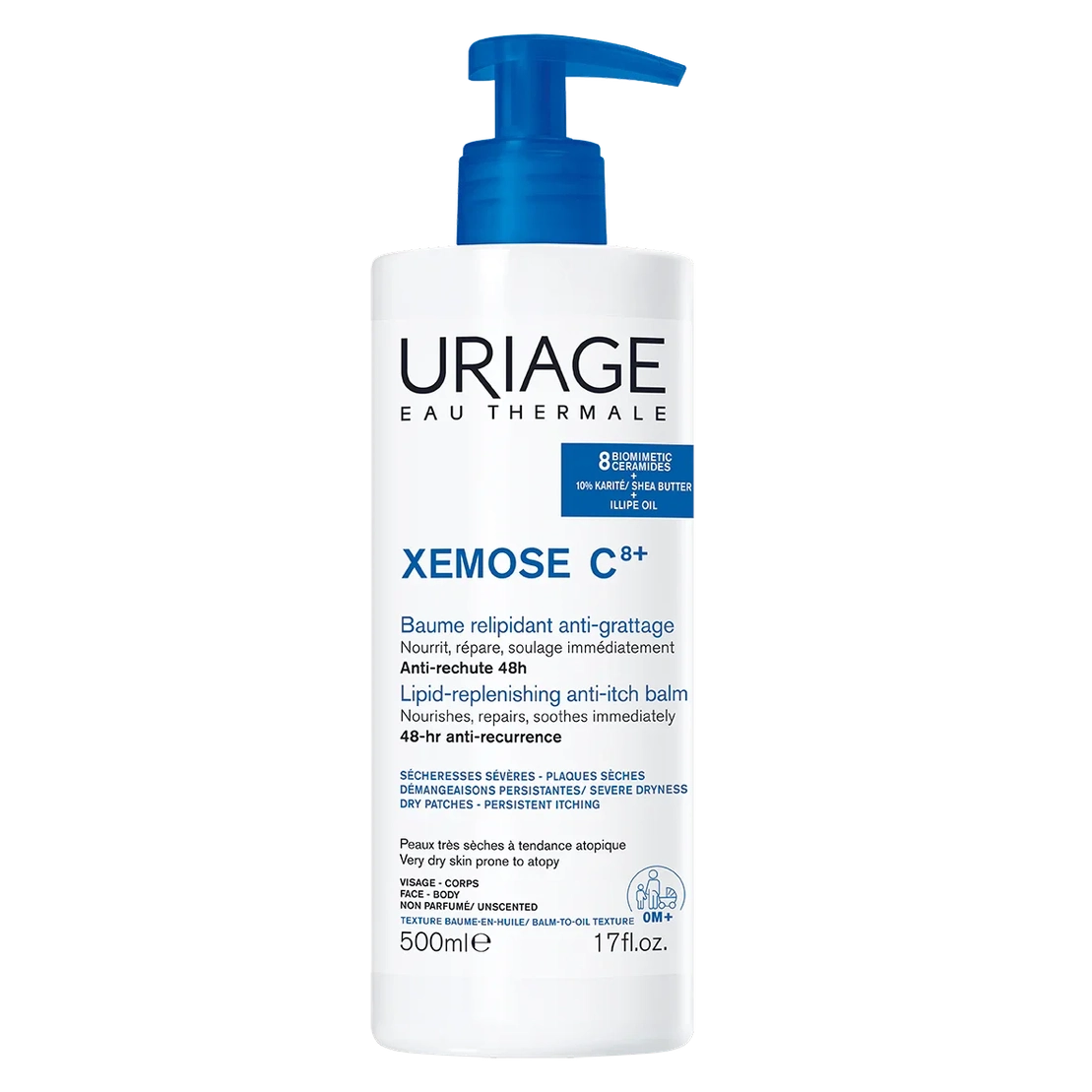 Uriage Xemose C8+ Lipid Replenishing Anti-Itch Balm 500Ml