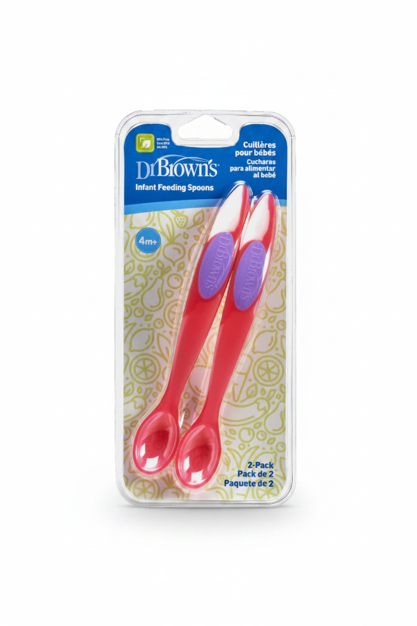 DrBrown's - Infant Feeding Spoons - (4m+) - 2 pack - Pink