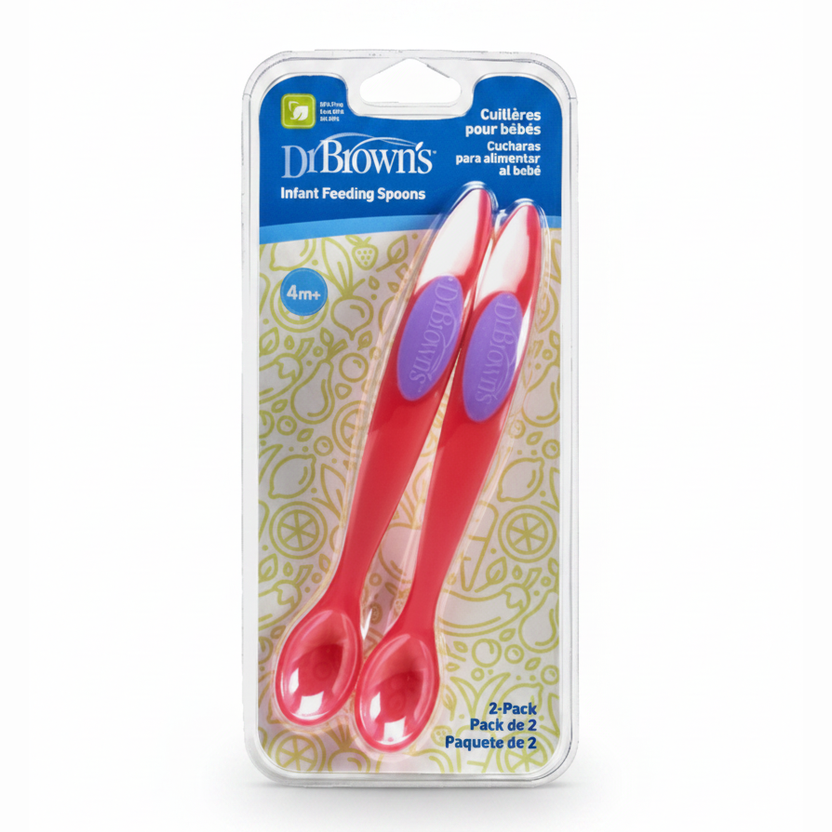 DrBrown's - Infant Feeding Spoons - (4m+) - 2 pack - Pink