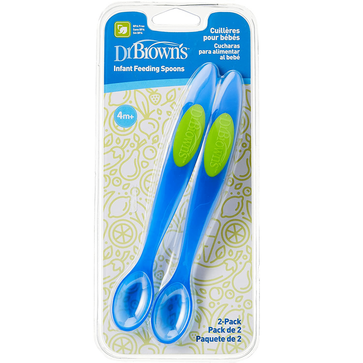 DrBrown's - Infant Feeding Spoons - (6m+) - 2pack - Blue
