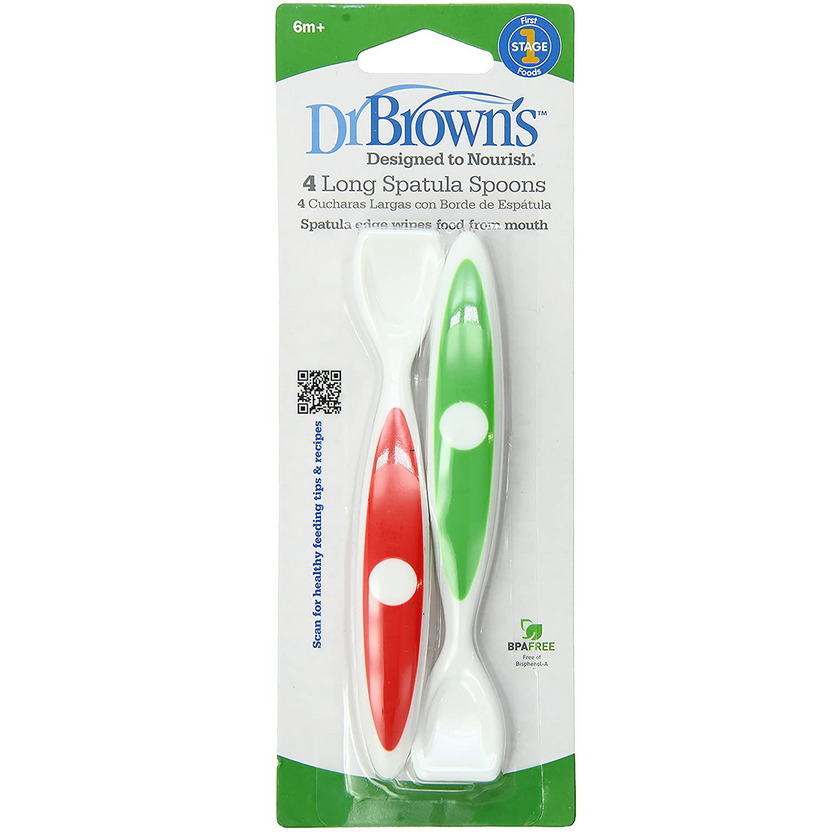 DrBrown's - Long Spatula Spoons - (6m+) - 4 Pack