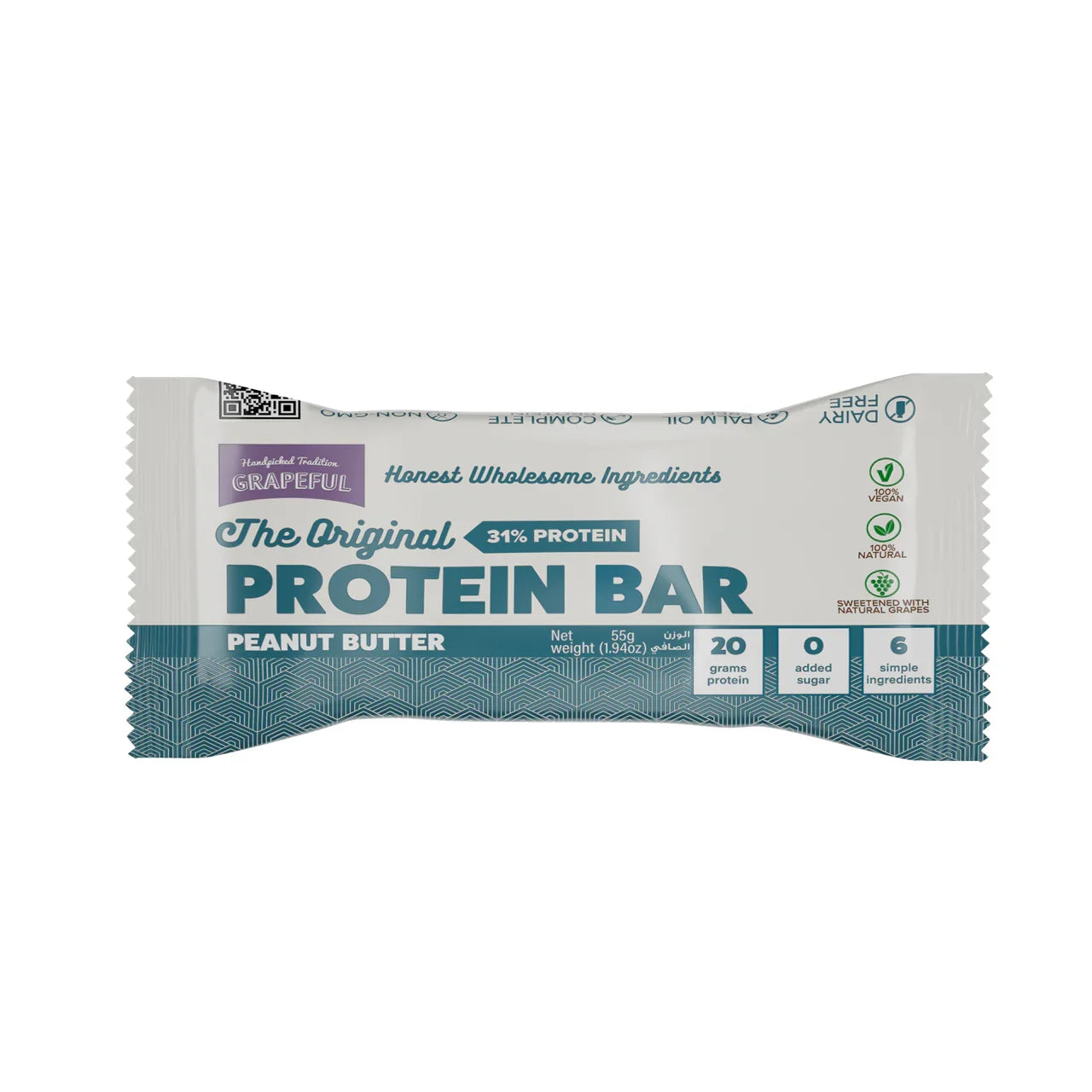 Grapeful Protein Bar Peanut Butter 65G